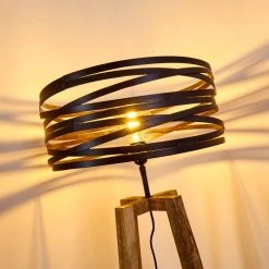 Hofstein Gauley Stehleuchte Schwarz, Braun, 1-flammig -Bürolampen Verkäufe gauley stehleuchte h3352649 7