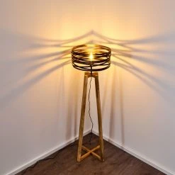 Hofstein Gauley Stehleuchte Schwarz, Braun, 1-flammig -Bürolampen Verkäufe gauley stehleuchte h3352649 8