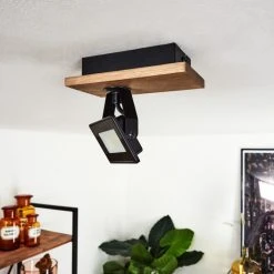 Hofstein Giresta Deckenleuchte LED Schwarz, Braun, 1-flammig -Bürolampen Verkäufe giresta deckenleuchte h3426227 9