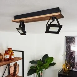 Hofstein Giresta Deckenleuchte LED Schwarz, Braun, 2-flammig 23 Hofstein Giresta Deckenleuchte LED Schwarz, Braun, 2-flammig -Bürolampen Verkäufe giresta deckenleuchte h3426302 11