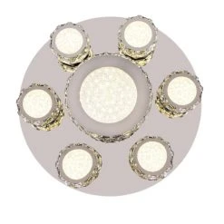 Globo AMUR Deckenleuchte LED Chrom, 1-flammig -Bürolampen Verkäufe globo amur deckenleuchte 49350 60 4