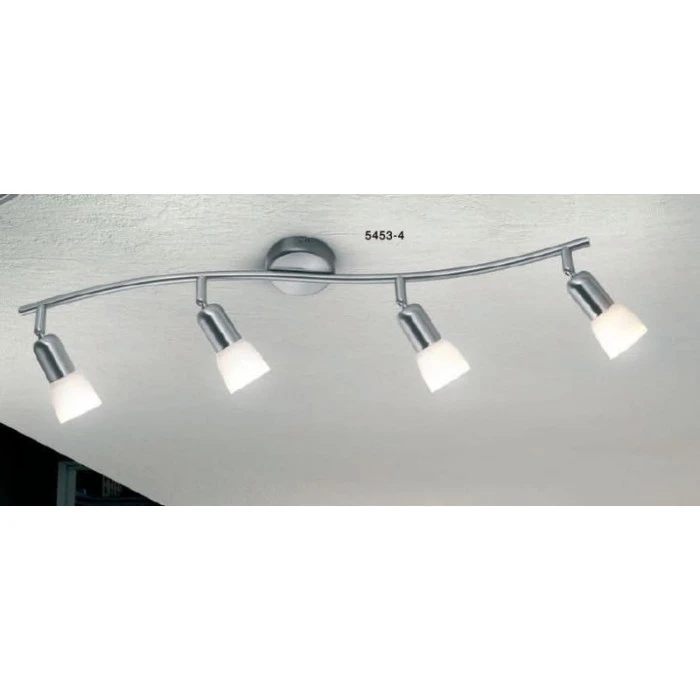 Globo CATHY Strahler Nickel-Matt, Edelstahl, 4-flammig 1 Globo CATHY Strahler Nickel-Matt, Edelstahl, 4-flammig