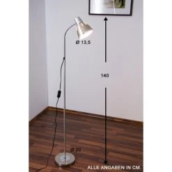 Globo Ego Stehleuchte Nickel-Matt, Chrom, 1-flammig