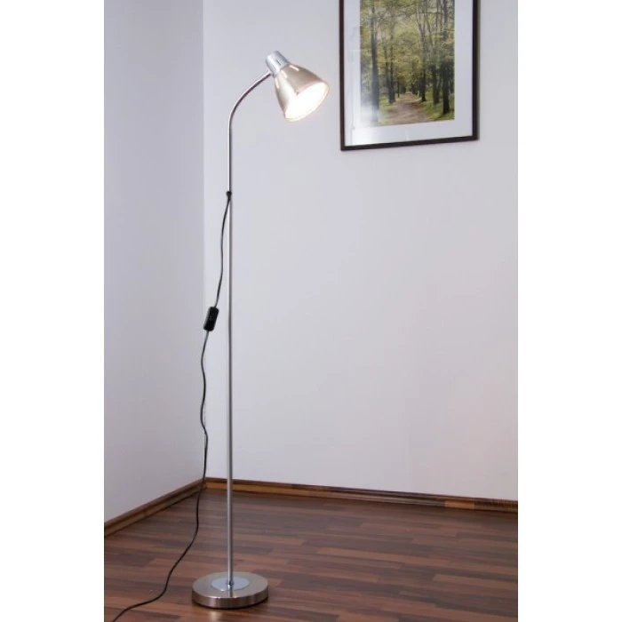 Globo Ego Stehleuchte Nickel-Matt, Chrom, 1-flammig 2 Globo Ego Stehleuchte Nickel-Matt, Chrom, 1-flammig – Bild 2