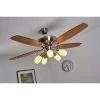 Globo JERRY Ventilator Nickel-Matt, Chrom, Edelstahl, 5-flammig