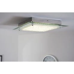 Globo LIANA Deckenleuchte LED Chrom, 1-flammig -Bürolampen Verkäufe globo liana deckenleuchte 49301 4