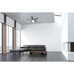 Globo MARVA Deckenventilator Nickel-Matt, Grau, Edelstahl, Weiß, 1-flammig