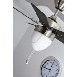 Globo MARVA Ventilator Nickel-Matt, Grau, Edelstahl, Weiß, 1-flammig -Bürolampen Verkäufe globo marva ventilator 332 do1 11