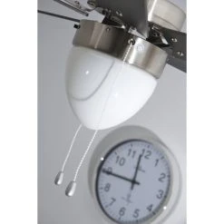 Globo MARVA Ventilator Nickel-Matt, Grau, Edelstahl, Weiß, 1-flammig -Bürolampen Verkäufe globo marva ventilator 332 do1 13