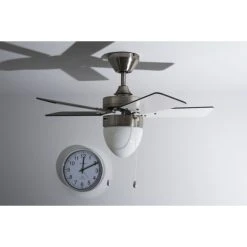 Globo MARVA Ventilator Nickel-Matt, Grau, Edelstahl, Weiß, 1-flammig -Bürolampen Verkäufe globo marva ventilator 332 do1 14