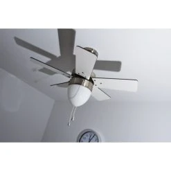 Globo MARVA Ventilator Nickel-Matt, Grau, Edelstahl, Weiß, 1-flammig -Bürolampen Verkäufe globo marva ventilator 332 do1 18