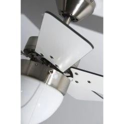 Globo MARVA Ventilator Nickel-Matt, Grau, Edelstahl, Weiß, 1-flammig -Bürolampen Verkäufe globo marva ventilator 332 do1 20