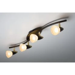 Globo NOVARA Deckenspot Rostfarben, Gold, 4-flammig -Bürolampen Verkäufe globo novara deckenspot 5449 4 3