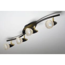 Globo NOVARA Deckenspot Rostfarben, Gold, 4-flammig -Bürolampen Verkäufe globo novara deckenspot 5449 4 4