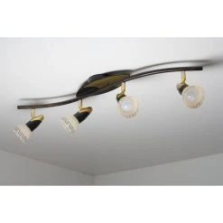 Globo NOVARA Deckenspot Rostfarben, Gold, 4-flammig -Bürolampen Verkäufe globo novara deckenspot 5449 4 6