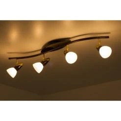 Globo NOVARA Deckenspot Rostfarben, Gold, 4-flammig -Bürolampen Verkäufe globo novara deckenspot 5449 4 8