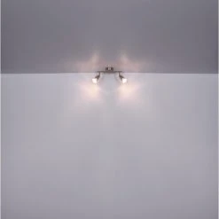 Globo PEDRESHA Strahler Nickel-Matt, 2-flammig -Bürolampen Verkäufe globo pedresha strahler 57995 2 6