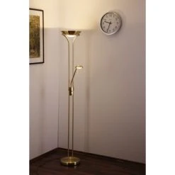 Globo PLUTO Deckenfluter Messing, Edelstahl, Gold, 2-flammig