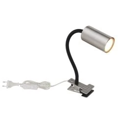 Globo ROBBY Klemmleuchte Nickel-Matt, Schwarz, 1-flammig