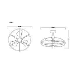 Globo Ventmatt Deckenventilator LED Nickel-Matt, 1-flammig, Fernbedienung -Bürolampen Verkäufe globo ventmatt deckenventilator 3613 7