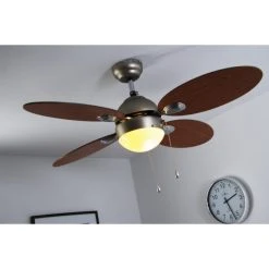 Globo WADE Ventilator Nickel-Matt, Edelstahl, 1-flammig -Bürolampen Verkäufe globo wade ventilator 318 do1 11