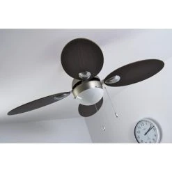 Globo WADE Ventilator Nickel-Matt, Edelstahl, 1-flammig -Bürolampen Verkäufe globo wade ventilator 318 do1 15