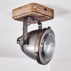 Hofstein Glostrup Deckenleuchte Edelstahl, Braun, 1-flammig -Bürolampen Verkäufe glostrup deckenleuchte h3335697 do1 5