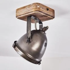 Hofstein Glostrup Deckenleuchte Edelstahl, Braun, 1-flammig -Bürolampen Verkäufe glostrup deckenleuchte h3335697 do1 7