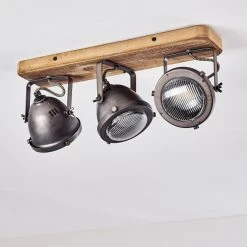 Hofstein Glostrup Deckenleuchte Edelstahl, Braun, 3-flammig -Bürolampen Verkäufe glostrup deckenleuchte h3335734 do1 15