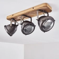 Hofstein Glostrup Deckenleuchte Edelstahl, Braun, 3-flammig -Bürolampen Verkäufe glostrup deckenleuchte h3335734 do1 9