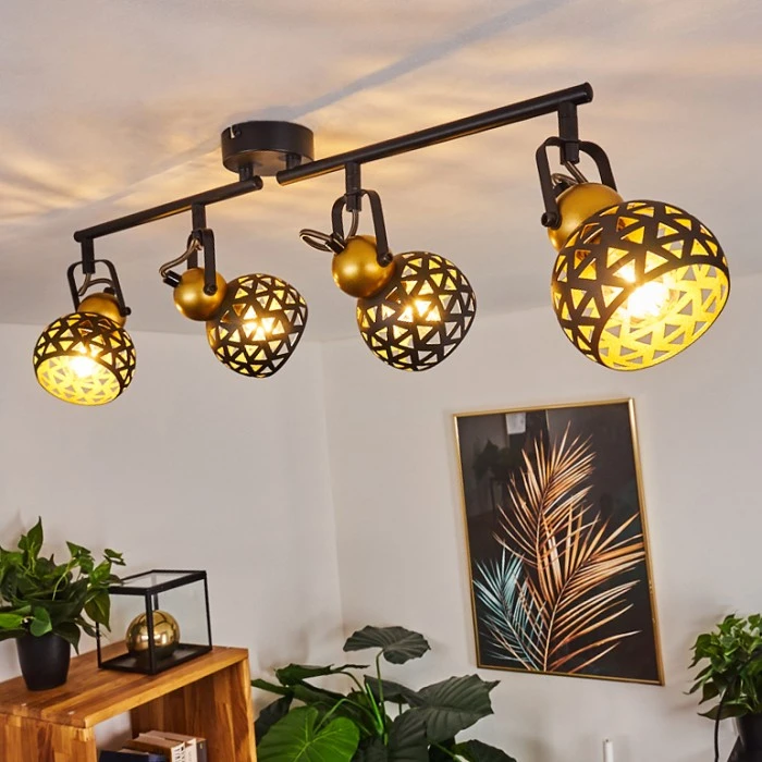 Hofstein Gomsrud Deckenleuchte Schwarz, 4-flammig 7 Hofstein Gomsrud Deckenleuchte Schwarz, 4-flammig – Bild 7