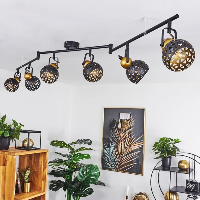 Hofstein Gomsrud Deckenleuchte Schwarz, 6-flammig 10 Hofstein Gomsrud Deckenleuchte Schwarz, 6-flammig – Bild 10