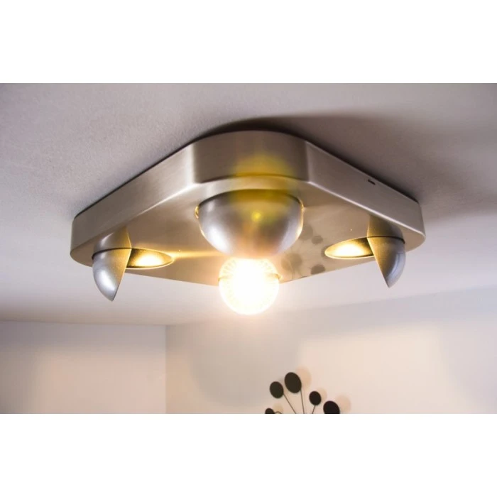 Hofstein Granada Deckenleuchte LED Nickel-Matt, 4-flammig 2 Hofstein Granada Deckenleuchte LED Nickel-Matt, 4-flammig – Bild 2