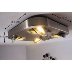 Hofstein Granada Deckenleuchte LED Nickel-Matt, 4-flammig 26 Hofstein Granada Deckenleuchte LED Nickel-Matt, 4-flammig -Bürolampen Verkäufe granada deckenleuchte h3002292 2