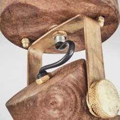 Hofstein Grunnfjord Deckenleuchte Gold, Holz dunkel, 1-flammig -Bürolampen Verkäufe grunnfjord deckenleuchte h3442456 5