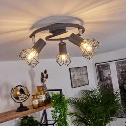 Hofstein Gullspang Deckenleuchte Chrom, Anthrazit, 3-flammig -Bürolampen Verkäufe gullspang deckenleuchte h3388174 8