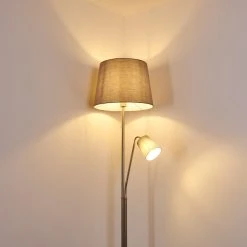 Hofstein Gunstock Stehleuchte Nickel-Matt, 2-flammig -Bürolampen Verkäufe gunstock stehleuchte h3354254 11