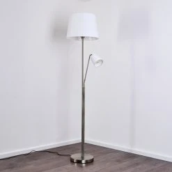 Hofstein Gunstock Stehleuchte Nickel glänzend, 2-flammig -Bürolampen Verkäufe gunstock stehleuchte h3354278 12