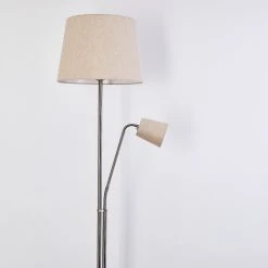 Hofstein Gunstock Stehleuchte Nickel glänzend, 2-flammig -Bürolampen Verkäufe gunstock stehleuchte h3354292 16