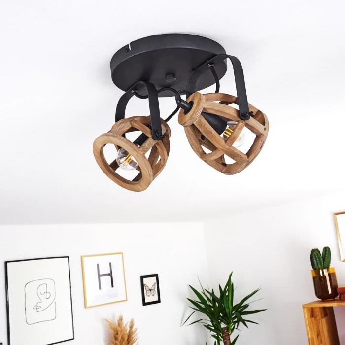 Hofstein Haervej Wood Deckenleuchte Schwarz, Holz hell, 2-flammig 17 Hofstein Haervej Wood Deckenleuchte Schwarz, Holz hell, 2-flammig – Bild 17