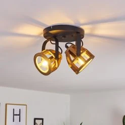 Hofstein Haervej Wood Deckenleuchte Schwarz, Holz hell, 2-flammig 22 Hofstein Haervej Wood Deckenleuchte Schwarz, Holz hell, 2-flammig -Bürolampen Verkäufe haervej wood deckenleuchte h3368299 2