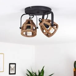 Hofstein Haervej Wood Deckenleuchte Schwarz, Holz hell, 2-flammig 25 Hofstein Haervej Wood Deckenleuchte Schwarz, Holz hell, 2-flammig -Bürolampen Verkäufe haervej wood deckenleuchte h3368299 5