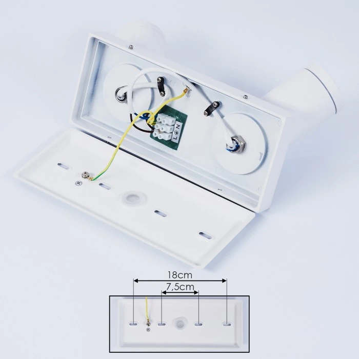 Hofstein Hakamken Deckenleuchte Weiß, 2-flammig 5 Hofstein Hakamken Deckenleuchte Weiß, 2-flammig – Bild 5