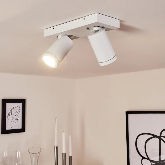 Hofstein Hakamken Deckenleuchte Weiß, 2-flammig 7 Hofstein Hakamken Deckenleuchte Weiß, 2-flammig – Bild 7