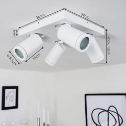 Hofstein Hakamken Deckenleuchte Weiß, 4-flammig 13 Hofstein Hakamken Deckenleuchte Weiß, 4-flammig -Bürolampen Verkäufe hakamken deckenleuchte h3438107 3