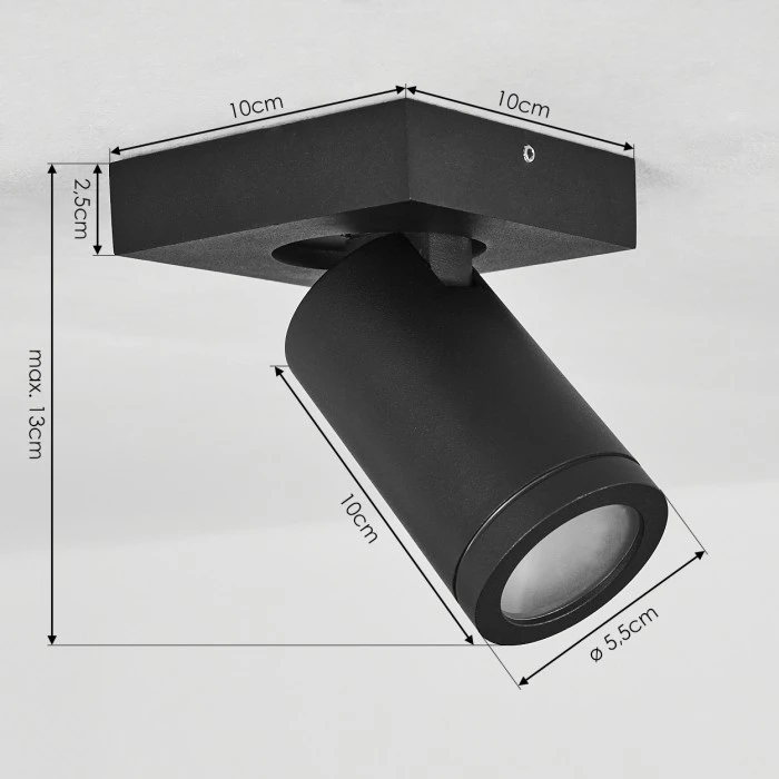Hofstein Hakamken Deckenleuchte Schwarz, 1-flammig 4 Hofstein Hakamken Deckenleuchte Schwarz, 1-flammig – Bild 4