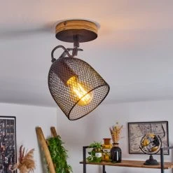 Hofstein Hakvaag Deckenleuchte Schwarz, Holz dunkel, 1-flammig 24 Hofstein Hakvaag Deckenleuchte Schwarz, Holz dunkel, 1-flammig -Bürolampen Verkäufe hakvaag deckenleuchte h3433751 10