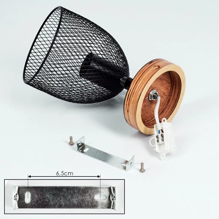 Hofstein Hakvaag Deckenleuchte Schwarz, Holz dunkel, 1-flammig 5 Hofstein Hakvaag Deckenleuchte Schwarz, Holz dunkel, 1-flammig – Bild 5