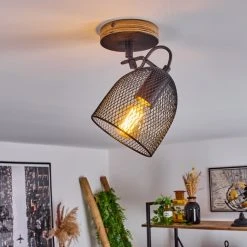 Hofstein Hakvaag Deckenleuchte Schwarz, Holz dunkel, 1-flammig 20 Hofstein Hakvaag Deckenleuchte Schwarz, Holz dunkel, 1-flammig -Bürolampen Verkäufe hakvaag deckenleuchte h3433751 6