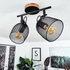 Hofstein Hakvaag Deckenleuchte Schwarz, Holz dunkel, 2-flammig 25 Hofstein Hakvaag Deckenleuchte Schwarz, Holz dunkel, 2-flammig -Bürolampen Verkäufe hakvaag deckenleuchte h3433799 12